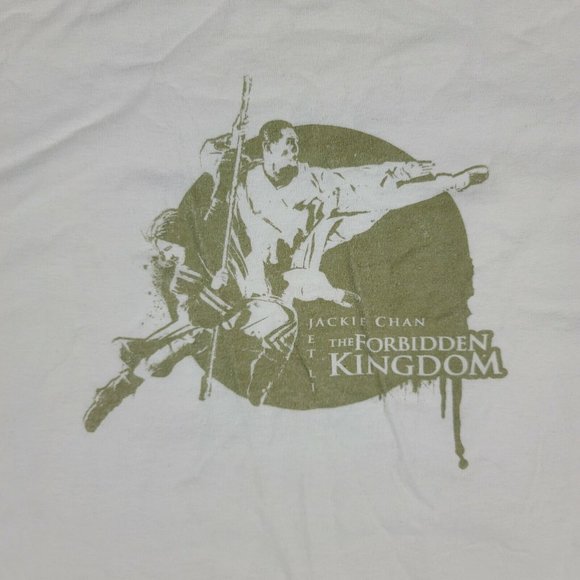 Vintage The Forbidden Kingdom Movie Promo T-Shirt 2008 Jackie Chan Jet Li Sz XL - Picture 3 of 8